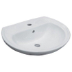 Go by Van Marcke Atlas Lavabo 50x41 cm porcelaine blanc avec trou de robinet traversant sécurité de trop-plein pour tout type de robinet SW294633