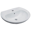 Go by Van Marcke Atlas lavabo 50x41 cm porselein wit met doorgestoken kraangat overloopbeveiliging voor elk type kraan SW294633