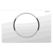 Plaque de commande Geberit Sigma10 - chasse d'eau à 2 boutons - bouton rond - blanc/chrome brillant/blanc 0730024