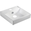 GO by Van Marcke Brigit lavabo semi-posé carré porcelaine blanc 380 x 380 x 130 mm SW293295
