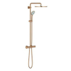 GROHE Euphoria XXL Colonne de douche avec robinet thermostatique et douche de tête Rainshower Cosmo 310 et douchette Warm sunset brossé (cuivre) SW98859
