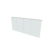 Nemo Spring Nebulo luxe spiegelkast - 140x65x17.8cm cm - 4 dubbelzijdige spiegeldeuren - glazen leggers - met stopcontact - zonder schakelaar - kleur: White Matt SW837065