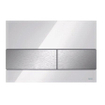 Tece TeceSquare plaque de déclenchement couleur verre blanc couleur boutons inox SW357218