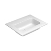 Nemo Stock by Falper Fin lavabo-meuble avec 1 vasque Ceramilux avec trou d'évacuation sans trop-plein sans trou de robinet L605 x l505 x H143 mm blanc mat SW290526