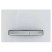 Geberit Sigma50 bedieningsplaat - 2-toets spoeling - vierkant - wit/glans chroom SW259166