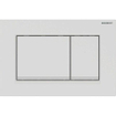 Geberit Sigma30 bedieningplaat, 2-toets spoeling frontbediening voor toilet 24.6x16.4cm wit mat met witte strook SW420189
