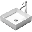 Nemo Stock Java Style lavabo à poser carré 38x38x11cm solid surface blanc mat SW287377