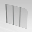 Nemo Start Pannello pare-baignoire 3 pièces 150x140cm verre clair aluminium poli réversible SW286644