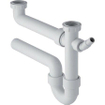 Geberit garniture d'évacuation pour évier avec 2 bacs avec coude d'évacuation PP 5/4xD40 blanc SW30133