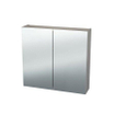 Nemo Spring Nebulo luxe spiegelkast - 70x65x17.8cm - 2 dubbelzijdige spiegeldeuren - glazen leggers - met stopcontact - zonder schakelaar - kleur: U702 ST9 Cashmere SW636930
