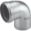Burgerhout Bm fix coude d'évacuation en aluminium à paroi épaisse 90 degrés 80mm 1400495