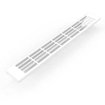 Grille supérieure Henrad pour radiateur 50x6.3cm type 11 Acier Blanc Brillant SW70783