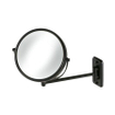 Geesa Mirror Collection Miroir grossissant 1 bras miroir standard et grossissant 3x Ø20cm noir SW104292