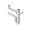 Geberit garniture d'évacuation pour évier avec 2 bacs avec coude d'évacuation PP 5/4xD40 blanc SW30133
