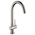 GO by Van Marcke Cocoon inox mitigeur de cuisine monocommande bec mobile disques céramiques y compris flexibles et set de fixation SW286970