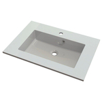 Nemo Spring Don geïntegreerde tablet - 70x50x1.5cm - met 1 verzonken wastafel - kunstmarmer - meubelwastafel - wit SW288978