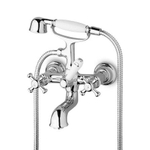 Zucchetti Delfi Mélangeur 2 boutons pour douche/baignoire complet avec douchette et flexible chrome SW70220