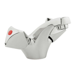 Nemo Start Riga mitigeur de lavabo à deux poignées monotrou avec bec fixe avec vidage automatique chrome SW287556