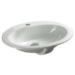 Nemo Start Star inbouwwastafel - 56x46cm - porselein - wit - voorgeboord centraal kraangat SW280873