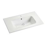 Nemo Go meuble lavabo 60x45x1.7cm 1 évier intégré 1 trou de robinetterie porcelaine blanc brillant SW418014