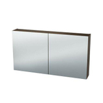 Miroir Armoire Nemo Spring Nebulo - 100x65x17.8cm - 2 portes - étagères en verre - avec prise - sans interrupteur - couleur : H1199 ST12 Chêne Thermo Noir SW637066