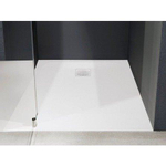 Nemo Spring receveur de douche trendy 1200 x 900 x 30 mm pietrablu blanc anti-dérapant anti-bactérien avec bonde et plaque de recouvrement en blanc SW289879