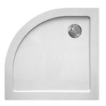 Nemo Go Helion Receveur de douche 90x90x3.5cm Quart de rond vidage 90mm Composite sans pieds Blanc SW289844