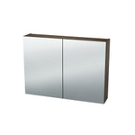 Nemo Spring Nebulo spiegelkast - 90x65x17.8cm - 2 deuren - glazen leggers - met stopcontact - zonder schakelaar - Carini Walnut Natur SW637023