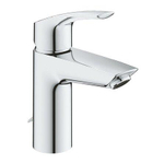 Grohe Eurosmart Wastafelmengkraan - S-Size - metalen hendel - SilkMove StarLight EcoJoy - verzonken ketting - FastFixation - chroom SW646821