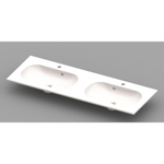 Nemo Spring Ovum lavabo-meuble 1400 x 500 x 200 mm avec trop-pleins marbre de synthèse blanc SW294812