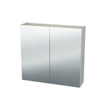 Nemo Spring Nebulo spiegelkast - 70x65x17.8cm - 2 deuren - glazen leggers - met stopcontact - zonder schakelaar - White Standard SW637003