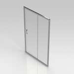 GO by Van Marcke Belo schuifdeur 120x190cm 6mm easy clean glas profielen aluminium verchroomd regelbaar 1160-1210mm SW292778