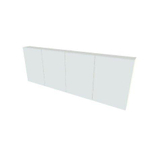 Nemo Spring Nebulo armoire de toilette miroir L1800 x H650 x P178 mm 4 portes étagères en verre avec prise sans interrupteur couleur Minnesota Oak Chocolat SW646676