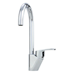 Nemo Spring Marea mitigeur de cuisine monocommande montage monotrou montage sur évier avec bec courbé avec bec mobile chrome SW287698