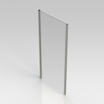 GO par Van Marcke Belo paroi fixe 90x190cm 6mm verre easy clean profils en aluminium chromé réglable 86.5-89cm SW292836