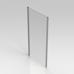 Nemo Go Belo vaste wand 90x190cm 6mm easy clean glas profielen aluminium verchroomd regelbaar 86.5-89cm SW292836