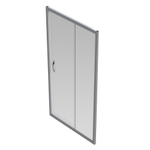 GO by Van Marcke Belo porte coulissante 100x190cm verre easy clean 6mm profils aluminium chromé réglable 960-1010mm SW292812