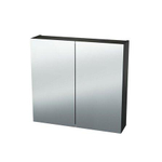 Nemo Spring Nebulo luxe spiegelkast - 70x65x17.8cm - 2 dubbelzijdige spiegeldeuren - glazen leggers - met stopcontact - zonder schakelaar - kleur: U899 ST9 Cosmos Grey SW636895