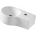 Nemo Spring Bali II handwasbakje - 44x27.5cm - wandmontage - porselein - wit SW286374