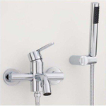 Nemo Spring Lana mitigeur de bain monocommande avec ensemble de douche montage mural chrome SW287649