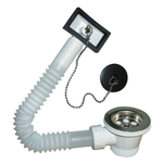 Nemo Skill afvoerplug - met overloop - voor enkele spoeltafelaansluiting - 6/4" - kunststof - 64 SW404270