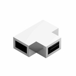 Fortifura Galeria Van Marcke - T-verbindingstuk - voor combinatie van stabilisatiestangen tussen vaste wand - met zijwan - mat wit SW541263