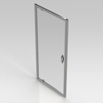 GO by Van Marcke Belo porte pivotante 900x1900mm 6mm verre easy clean profilés aluminium chromé SW292782