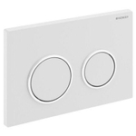 Geberit Sigma 70 plaque de déclenchement 115622SI1 pour double touche, verre, blanc