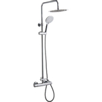 GO by Van Marcke Cocoon ensemble de douche pluie apparent – thermostatique – douche de tête Ø 25 cm – douchette 3 jets – chrome SW293257