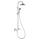 Nemo Start Erba système de douche chrome avec disques en céramique économie d'énergie mitigeur monocommande avec poignée Eco avec ensemble de douche anticalcaire corps froid bouton ECO 12lmin ACS Belgaqua SW294050