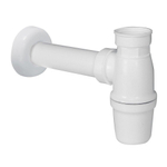 Nemo Skill fleshevel - 6/4" x 40mm - met afvoerbuis en afdekrozet - zonder afvoerplug - sifon 64 - wit PP SW293007