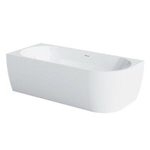 Go by Van Marcke D-Shape Design - baignoire demi-îlot - 180x80x60cm - angle gauche - acrylique - blanc brillant SW1009238