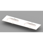 Nemo Spring Ovum lavabo-meuble 1800 x 500 x 200 mm avec trop-pleins marbre de synthèse blanc SW294820