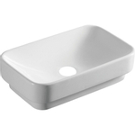 Nemo Go Amon Lavabo à poser 49x30x13.5cm rectangulaire porcelaine avec trop-plein blanc SW293190